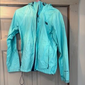 The North Face Women's Aqua Teal Hooded Rain Jacket